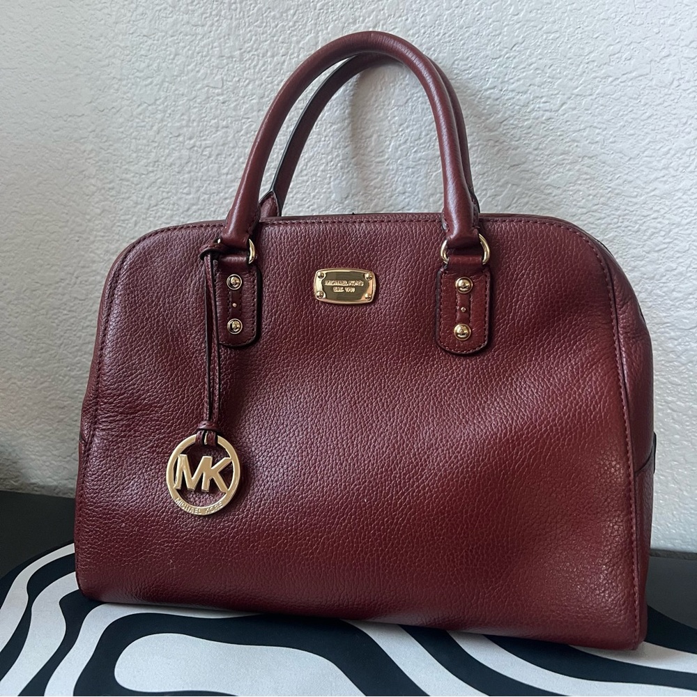 Michael Kors Deep Red Leather Satchel